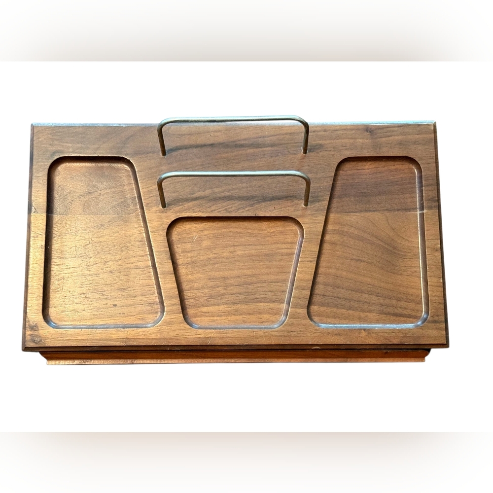 Vintage Men's Wooden Valet Tray 11 5/8"x6 7/8"x 2 1/8"
